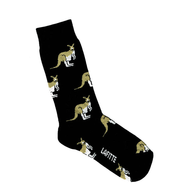 Lafitte Socks -  Kangaroos Black Men’s Socks AU 6-11, EU 39-45