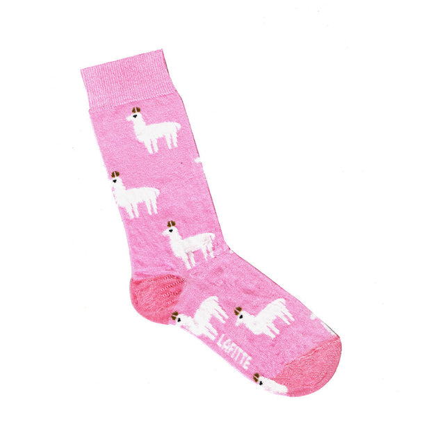 Lafitte Socks -  Llama Pink Women's Socks AU 2-8, EU 39-45