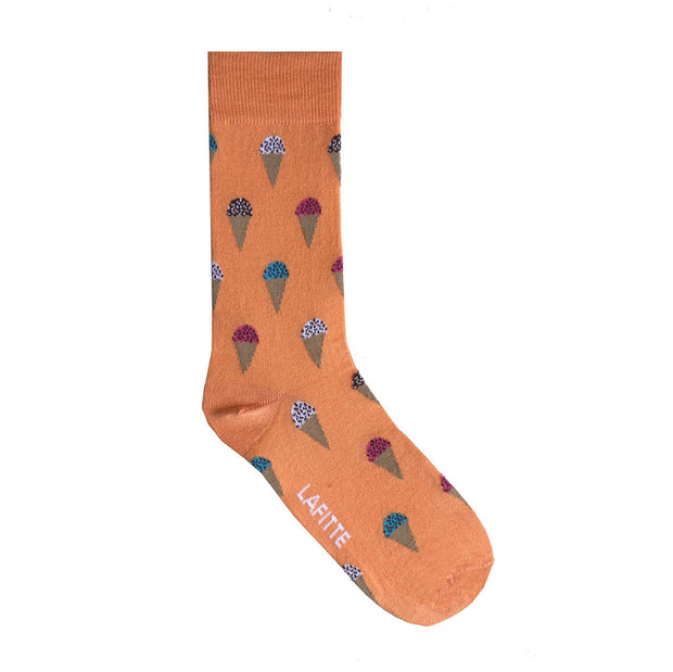 Lafitte Socks - Icecream Peach Men’s Socks AU 6-11, EU 39-45