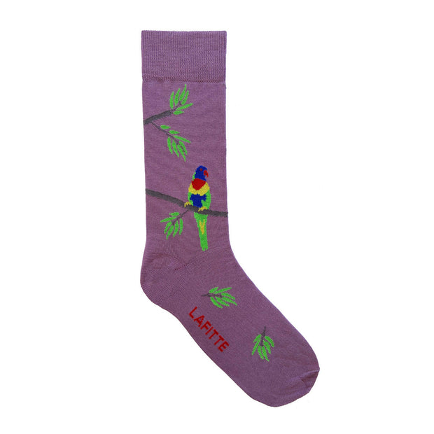 Lafitte Socks -  Rainbow Lorikeet Grape Women's Socks AU 2-8, EU 35-39