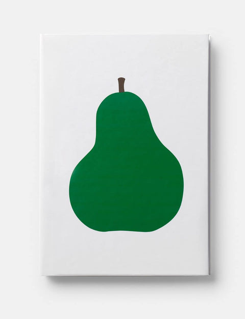 Enzo Mari - Pear Midsized Lined Softcover Notebook