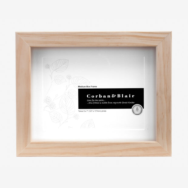 Corban & Blair - Box Frame With 5×7″ Natural