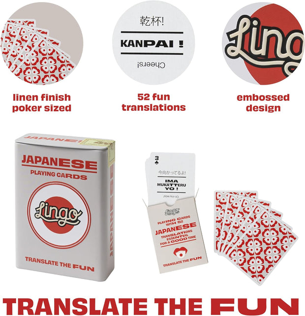 Japanese Lingo Playing Cards in Wayfarer Tin Box