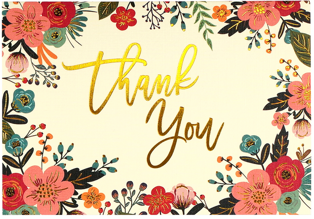 Floral Frame Thank You Notes