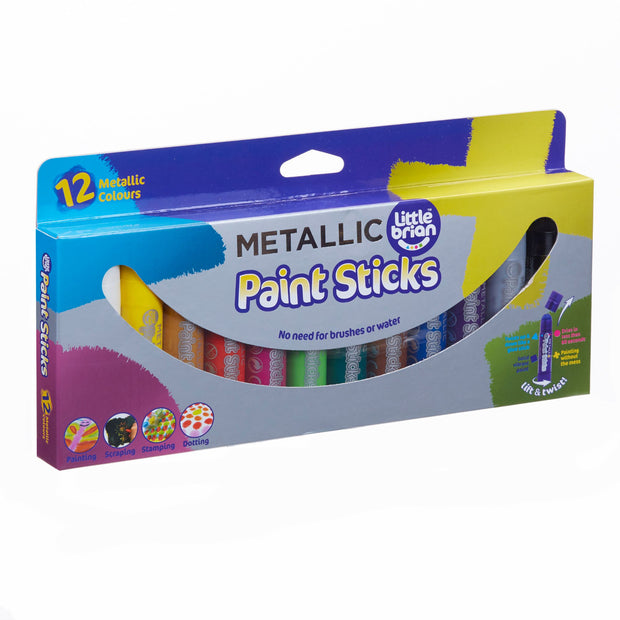 Little Brian Paint Sticks - Metallic 12 Pack