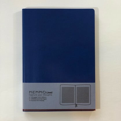 Ikonink - MEMMO Notebook A5, Navy Lined