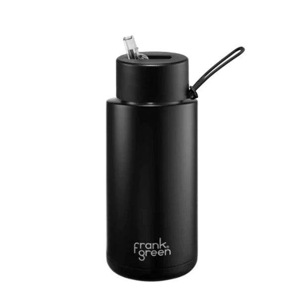 Frank Green - Reusable Ceramic Bottle With Straw Lid: Midnight 34oz