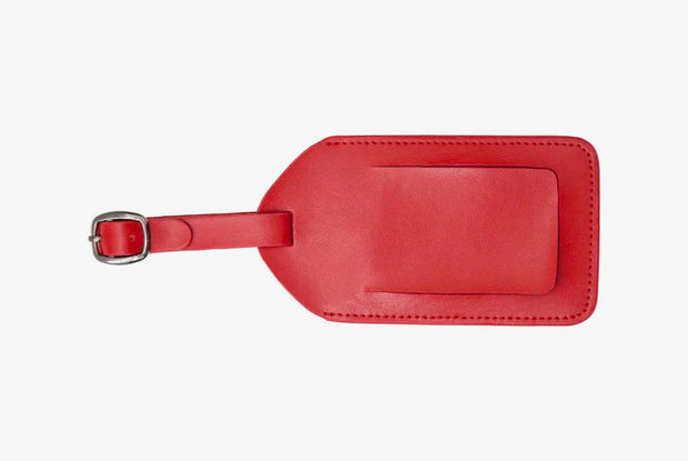 Corban & Blair - Leather Luggage Tag - Red