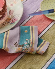 Kip & Co - Floral Stripe Linen 6P Napkin Set