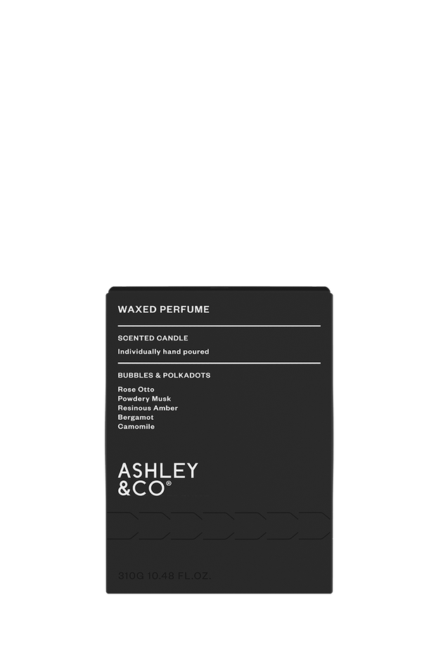 Ashley & Co. - Waxed Perfume Candle: Bubbles & Polkadots
