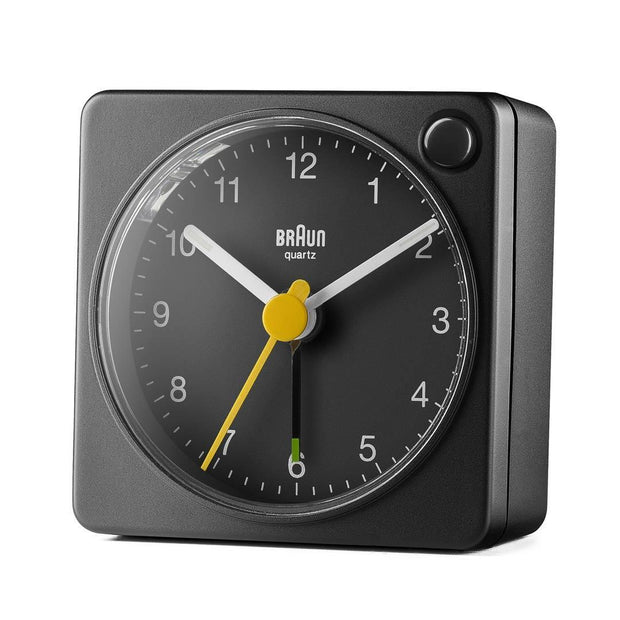Braun Classic Analogue Travel Alarm Clock (BC02X) - Black