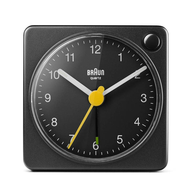 Braun Classic Analogue Travel Alarm Clock (BC02X) - Black