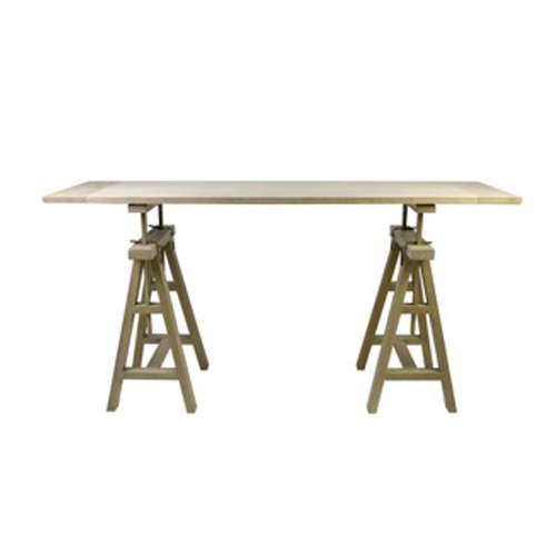 Oak Architect’S Console Trestle-Side Tables-Other-OPUS Design
