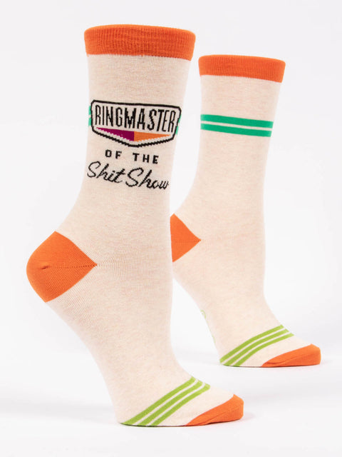 Blue Q - Ringmaster Of The Shit Show Women's Crew Socks