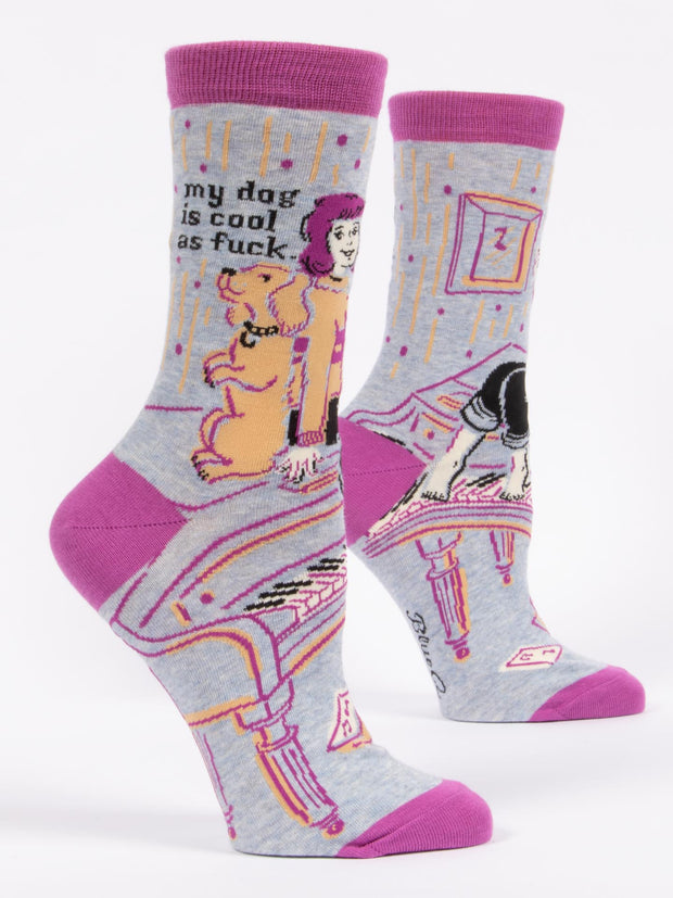 Blue Q - My Dog Is Cool Ladies Crew Socks