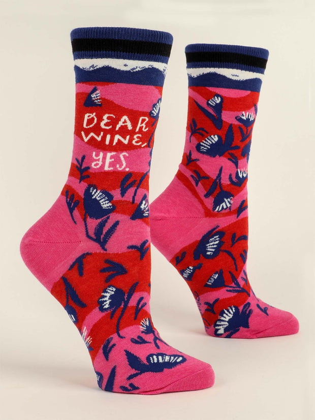 Blue Q  - Dear Wine, Yes. Women's Crew Socks