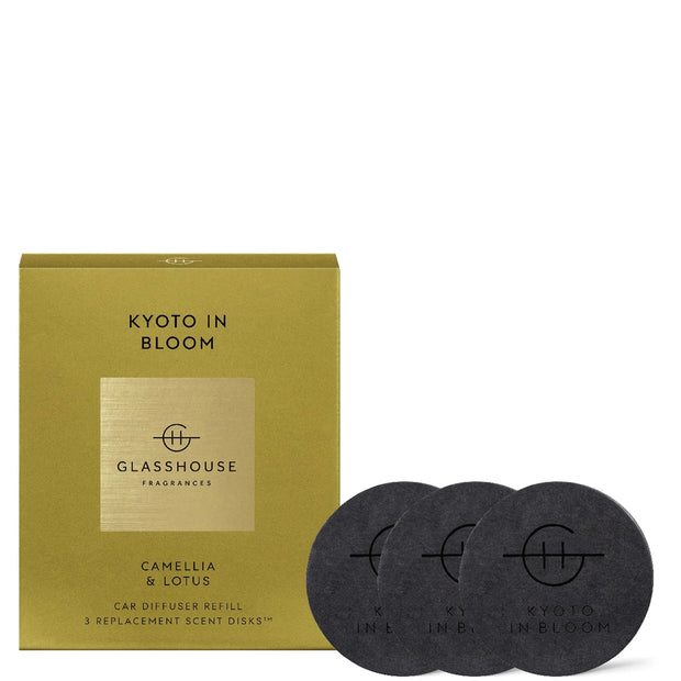 Glasshouse - Replacement Scent Disks for Car Diffuser - Kyoto in Bloom