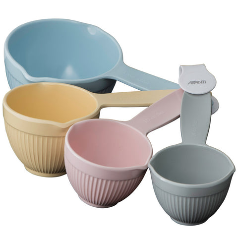 Avanti - Melamine Ribbed Measuring Cups - Australian Standards - Pastel