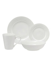Maxwell & Williams - Basics Cosmopolitan Rim Gift Boxed Dinner Set 16 Piece in White