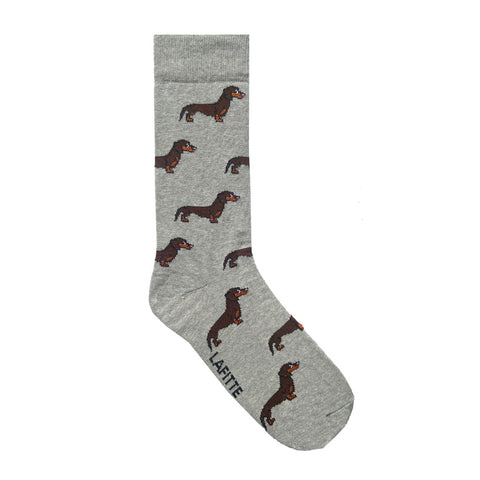 Lafitte Socks -  Dachsunds Marle Grey Women's Socks AU 2-8, EU 39-45