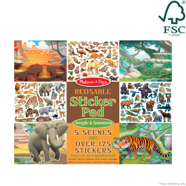 Melissa & Doug - Reusable Sticker Pad - Jungle and Savanna