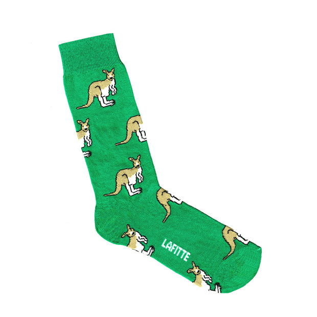 Lafitte Socks -  Kangaroos Emerald Green Women's Socks AU 2-8, EU 39-45