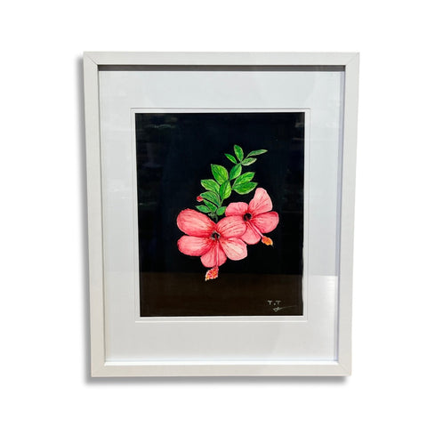 Hibiscus Flower Framed Artwork