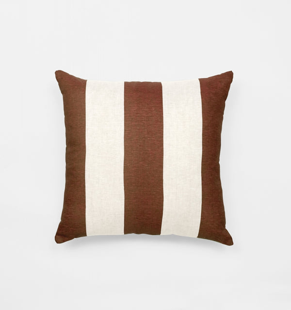 Warranbrooke - Big Stripe Square Cushion - Rust
