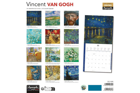 Aquarupella - 2025 Wall Calendar - Vincent Van Gogh