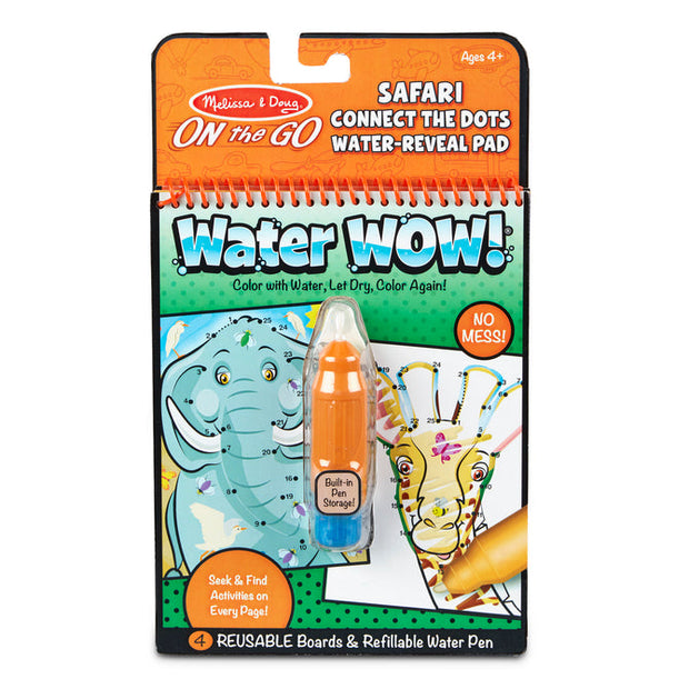 Melissa & Doug - Water Wow! Safari Connect the Dots Water-Reveal Pad – On the Go Travel Activity