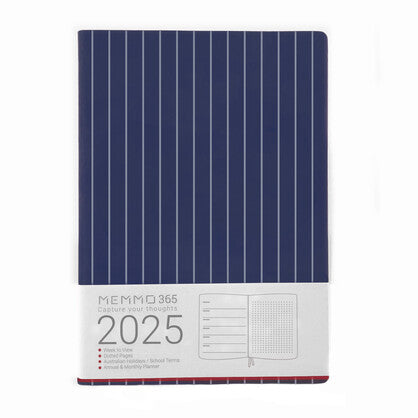 MEMMO365 Art Deco Diary (week-to-view), Pin Stripe