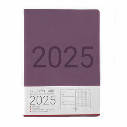 MEMMO365 Luxe Diary (week-to-view),  Purple