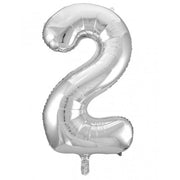 Click & Collect Only - 34inch Decrotex Foil Balloon Number Silver - #2