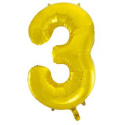 Click & Collect Only - 34inch Decrotex Foil Balloon Number Gold - #3