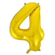 Click & Collect Only - 34inch Decrotex Foil Balloon Number Gold - #4