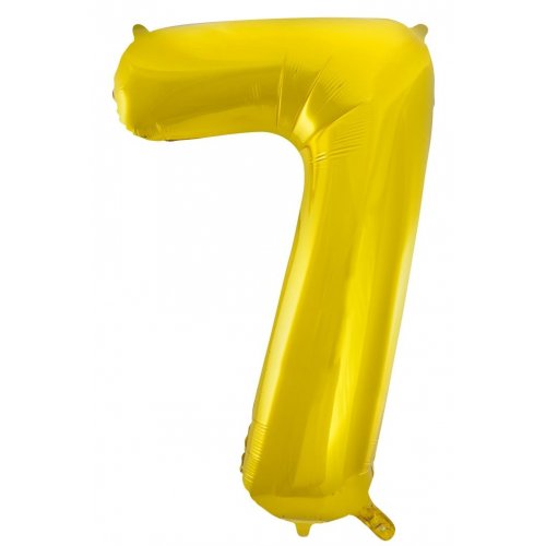 Click & Collect Only - 34inch Decrotex Foil Balloon Number Gold - #7