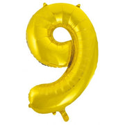 Click & Collect Only - 34inch Decrotex Foil Balloon Number Gold - #9