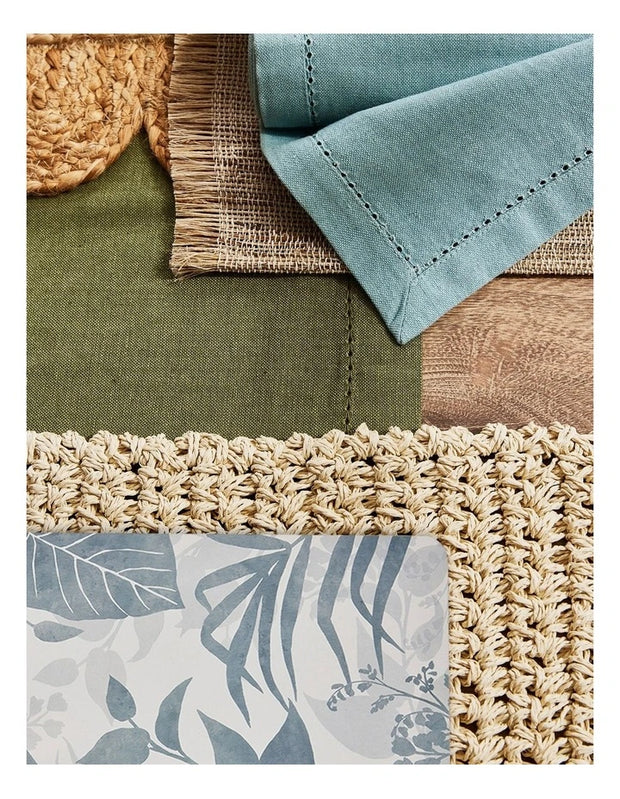 Madras Link - Isle Rectangular Placemat Blue - Set of 4
