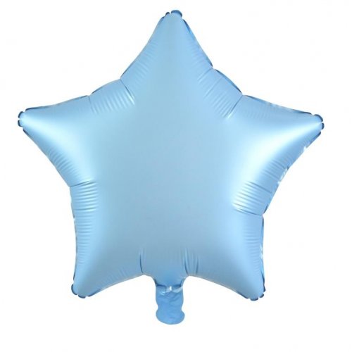 Click & Collect Only - 18 Inch Decrotex Foil Star Matt Pastel Blue