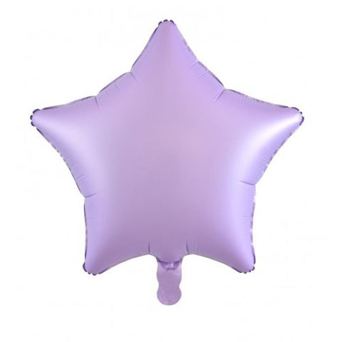 Click & Collect Only - 18 Inch Decrotex Foil Star Matt Pastel Lilac