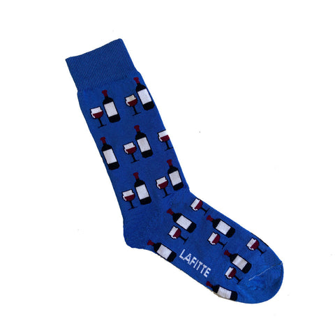Lafitte Socks -  Wine Lover Navy Men’s Socks AU 6-11, EU 39-45