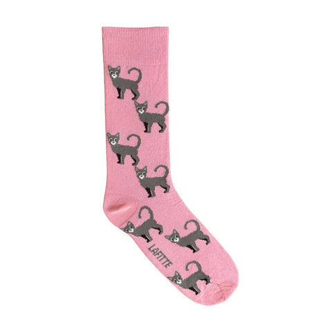 Lafitte Socks -  Cat Blush Pink Women's Socks AU 2-8, EU 39-45