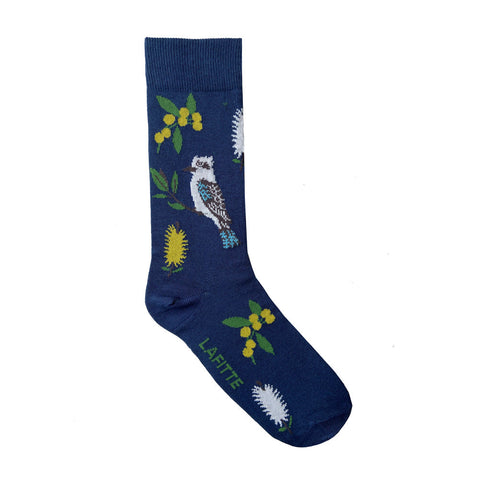 Lafitte Socks -  Kookaburra Airforce Blue Women's Socks AU 2-8, EU 39-45