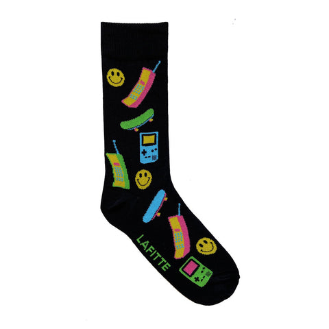 Lafitte Socks -  Retro 90s Black Men’s Socks AU 6-11, EU 39-45