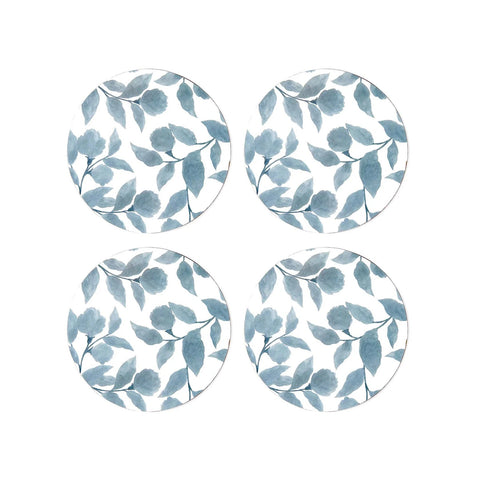 Madras Link - Riviera Blue Round Coaster - Set of 4