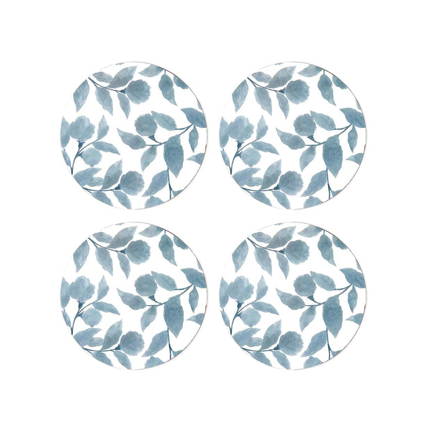 Madras Link - Riviera Blue Round Coaster - Set of 4