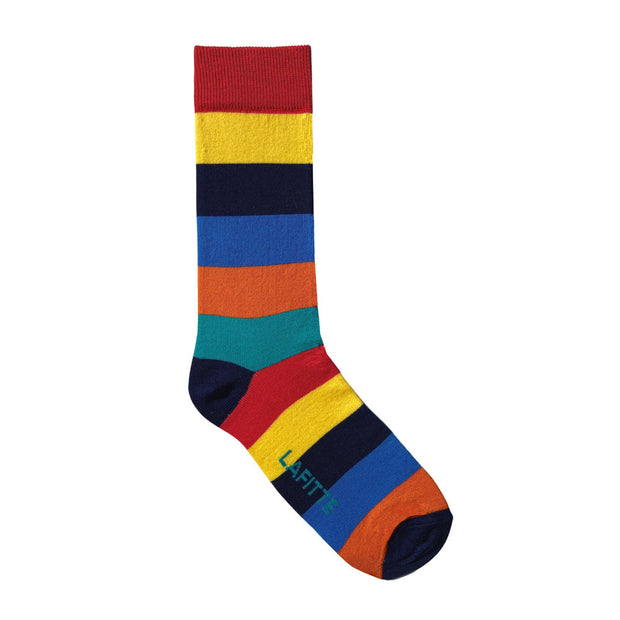 Lafitte Socks -  Block Stripes Red Men’s Socks AU 6-11, EU 39-45