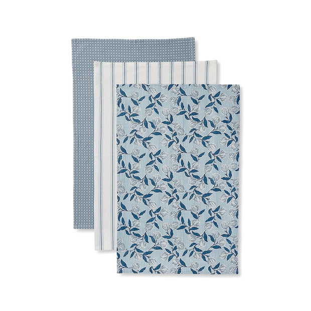 Madras Link - Layla Blue Teatowel Pack of 3