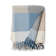 Madras Link - Harley Blue Neutral Throw