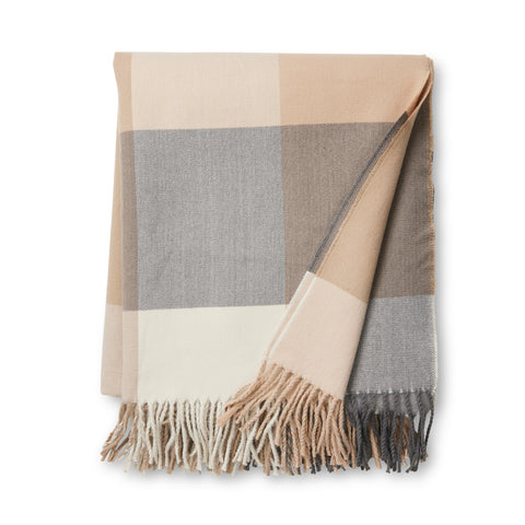 Madras Link - Harley Neutral Charcoal Throw